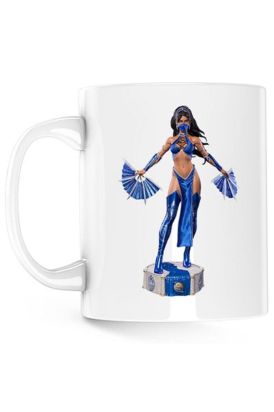 OEM Mortal Kombat Kitana Mileena Fan Video Player Mug, white, 330 ml