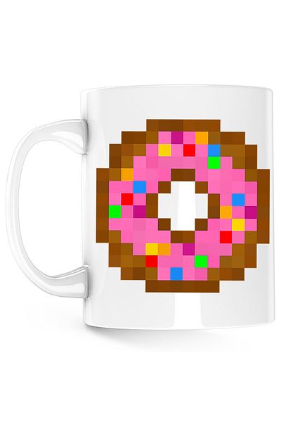OEM Minecraft Donut Mug, white, 330 ml