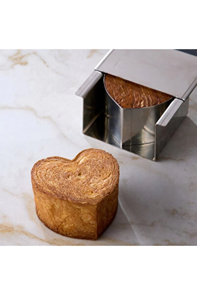 Pavoni Matrita profesionala din inox pentru croissant in forma de inima, 80×70×50mm