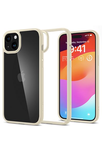 Spigen Etui Ultra Hybrid na iPhone 15 Plus beżowe