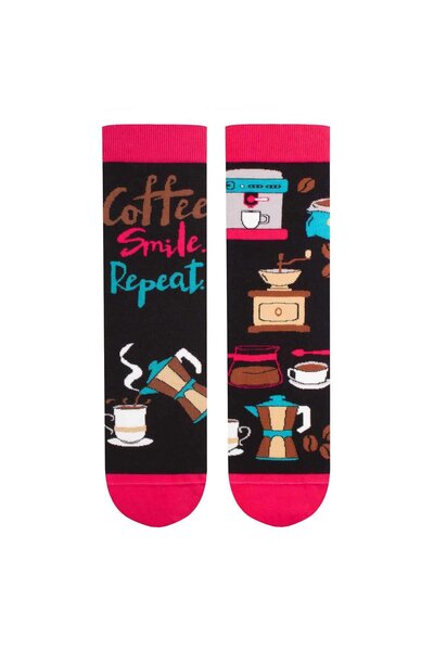 Pirin Hill Sosete bumbac Arty Socks Coffee negru magenta