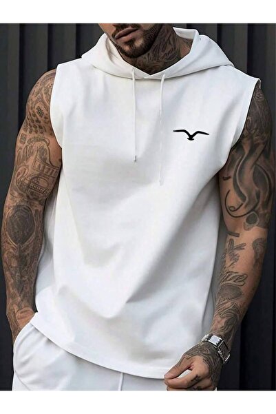 LAYORA "Erkek Kolsuz Kapüşonlu Tişört - Spor ve Şık Tasarım | Yazlık Rahat Tarz"