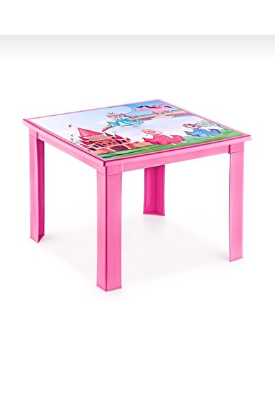 YOGNETIC Prenses Temalı Pembe Çocuk Çalışma Masası | 50x50x40 cm – Oyun, Akti...