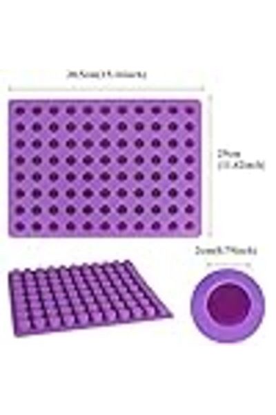 COOYA 88-Cavities Mini Cylinder Silicone Mold Small Ice Mold Tray