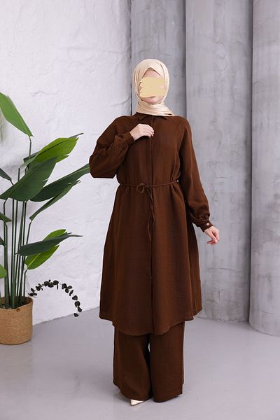 MARDİYE OFFİCİAL Muslin Double Set Casual Dress