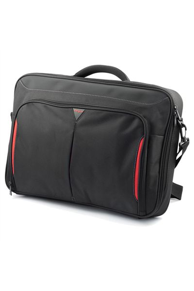 Targus | Geantă pentru laptop cu clapă | CN418EU | Servietă | Negru/Roșu | " | Curea de umăr