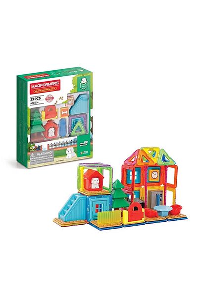 Clicstoys Magformers Building Set - Milo's House, 33 pieces