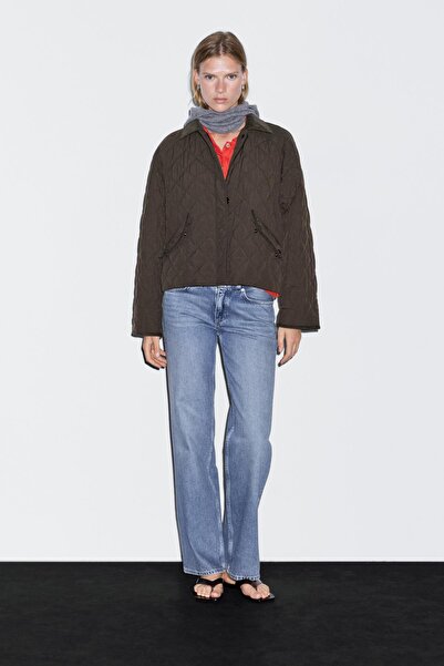 Massimo Dutti Fitilli kadife detaylı kısa hafif ceket