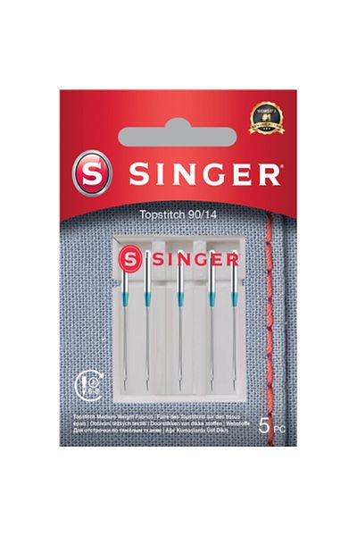 M Singer Singer | Topstitch Needle 90/14 5PK Metalic Thread
