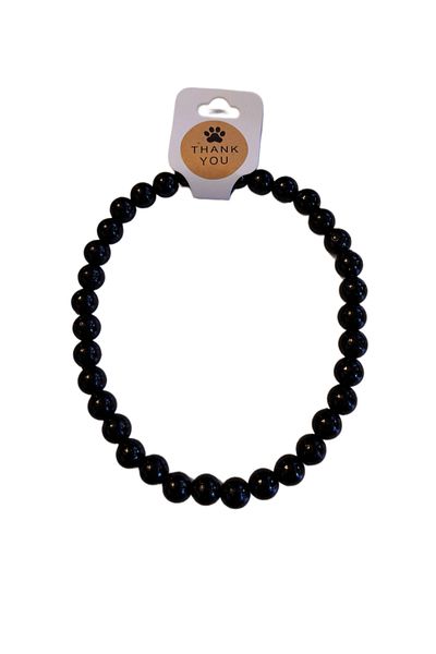 For a Fur Black Pearl Cat Dog Necklace