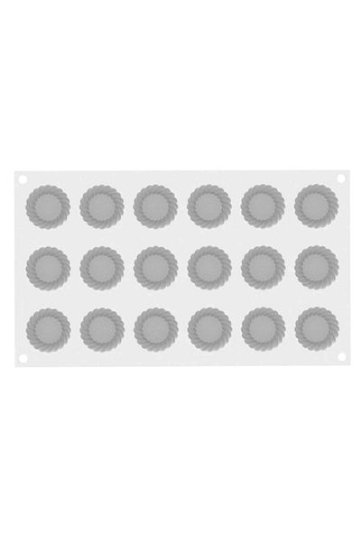 silikomart Silicone mold for single-portion cakes, Torta XS, 18 cavities, ø40x15 mm
