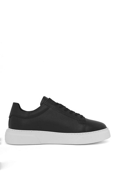 Deri Company Vibe Men's Black White Leather Sports Shoes