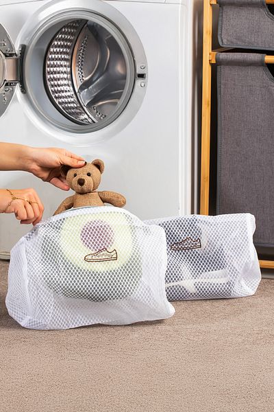 Porsima 3128 Laundry Net Shoe Washing Net with Zippered Compartment Anti-Deformation Bag Net