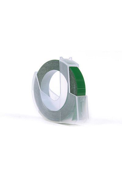 JetWorld Bandă de schimb Dymo 3D alb pe verde (pentru embosare) 9mm x 3m (S0898160)