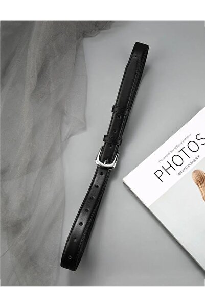 LA'FESTİN Gümüş Tokalı Kadın Kemeri Pantolon Kemeri, Gömlek Kemeri,Ceket Kemeri