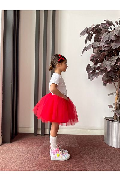 İPEKACOUTURE Red Tutu Skirt