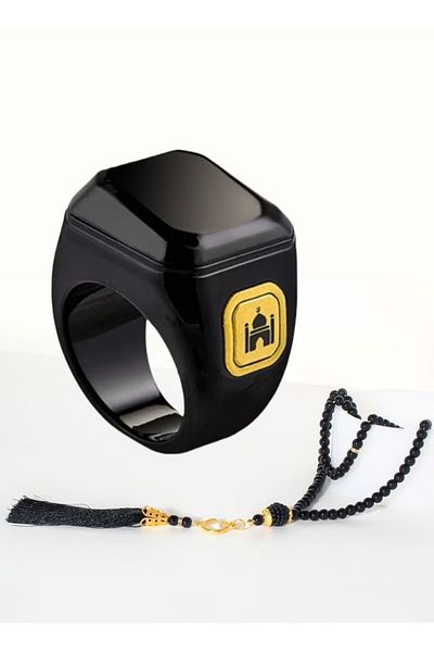 BSTWSH 22MM,20MM,18MM Zikr Ring, Arabic Smart Tasbih Ring, Muslim Prayer, Prayer timing reminder