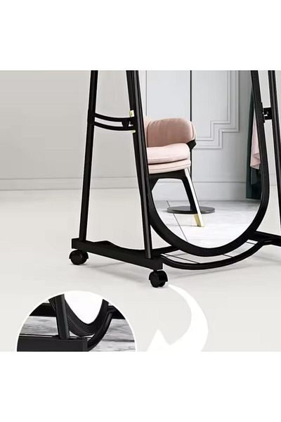Estilo Modern design mobile mirror - available in black and white - Height: 170 cm, Width: 50 cm