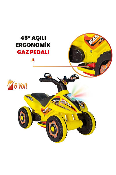 VaVbaby Crazy Cross Akülü Motor ATV 6v Sarı