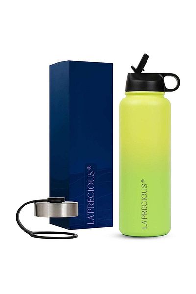LA' PRECIOUS Stainless Steel Water Bottle 40 oz Rust Proof Leakproof Keeps Liquids Hot or Cold for S