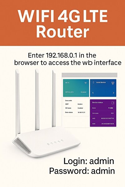 ZTECH 4G Modem - WiFi 4G LTE Router – Tak-Çalıştır Mobil İnternet Çözümü
