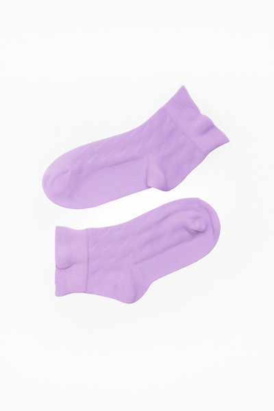 BONY SOCKS Kız Çocuk Bileği Fırfırlı Step Çorap Mor