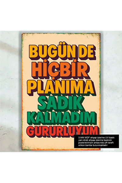 Hayat Poster Nisam se pridržavao planova, smešne, duhovite citate, zidna umet...