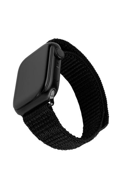 FIXED Stały | Sportowy pasek do Apple Watch 38/40/41 mm | 160-210 mm | Czarny | Nylon