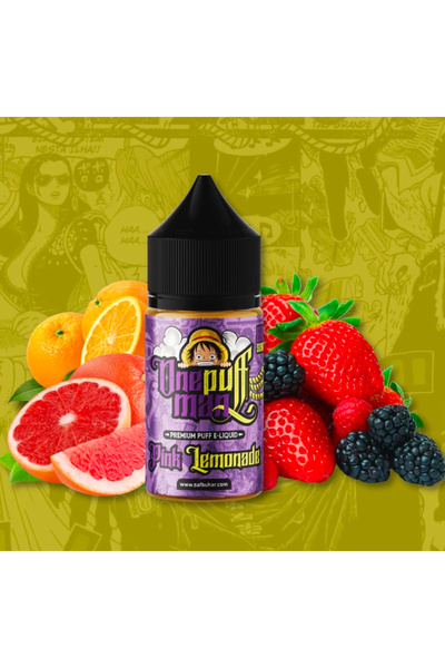 ONE PUFF MAN PINK LEMONADE - 30ML/50MG Salt- 3X Aroma ve Soğutuculu Premium Likit