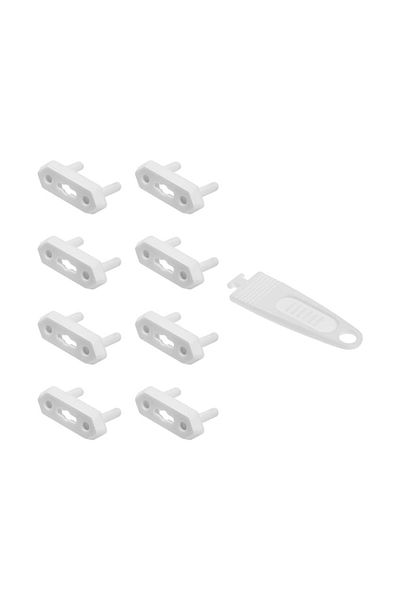 Bocioland Child protection socket set, 8 pcs, White