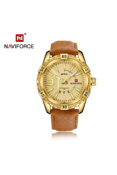 Naviforce NF9117L New Luxury Brand Quartz Watch Men Casual Sports Watches Leather Wristwatch