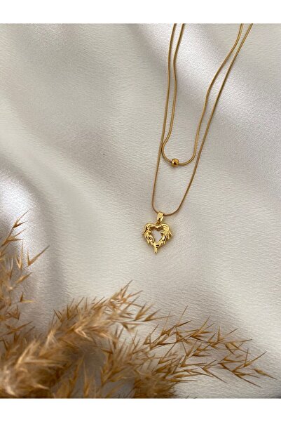 stainless steell قلادة مزدوجة من الفولاذ