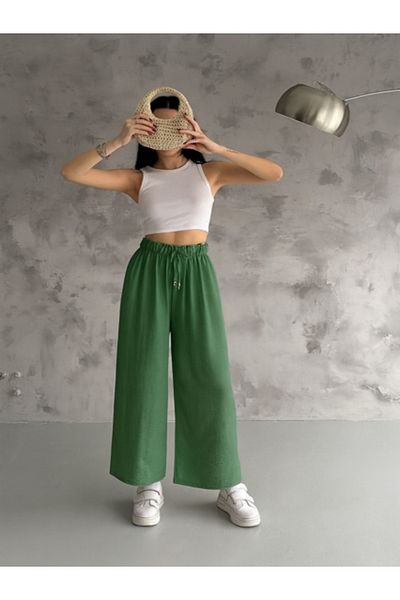 VOICTEC Relaxed Fit Tiril Tiril Standard Size 38-48 Size Range Casual Loose Fit Ayrobin Pants with Elastic Waist