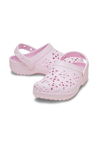 Crocs Pink Unisex Classic Floral Cut Out Clog T