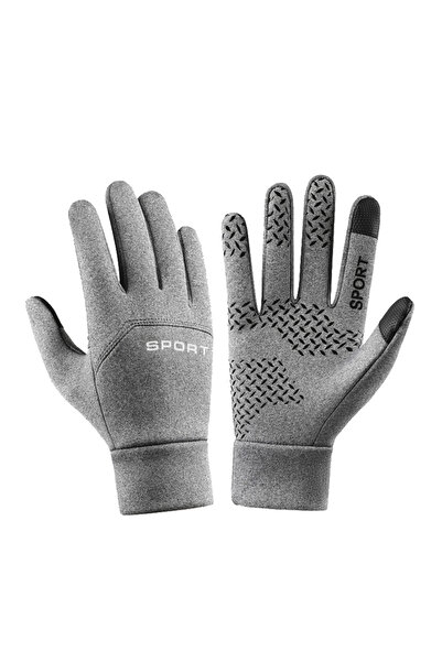 Choice قفازات ركوب الدراجات GTUBIKE XL MT37 رمادية مقاومة للماء للشتاء بشاشة تعمل باللمس وقفازات الدراجات في الهواء الطلق وسكوتر وين