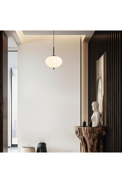 Braytron Pendant Lamp Br-bv01-00103, 1xe27, Black White