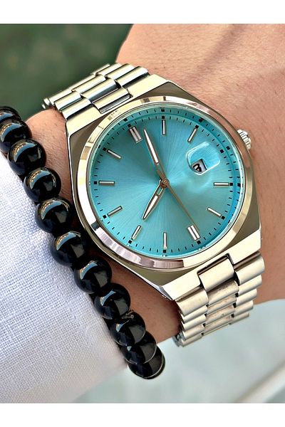 Tisaati Premium Series Special Design Luxury Series Metal Cord Classic Men's Wrist Watch - Bracelet Gift