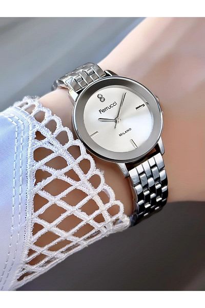 Ferrucci Milano Women's Watch - Metal Band with Stone Detail