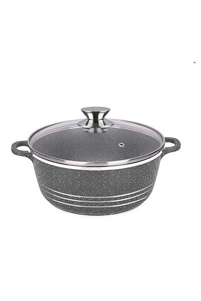 Dessini Granite Casserole Cooking Pot 36Cm- Pfoa Free Oven Safe-Multi Layer Non Stick Coating-Dishwa