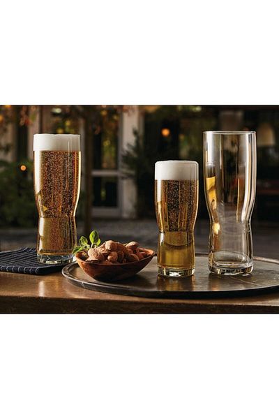 Bormioli Rocco Set of 6 BORMIOLI ROCCO NEW PILSNER beer glasses, 580ml, D7.3xh19.7cm, glass