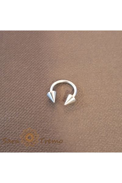 saratremo Piercing Horseshoe Titanium with Large Arrows