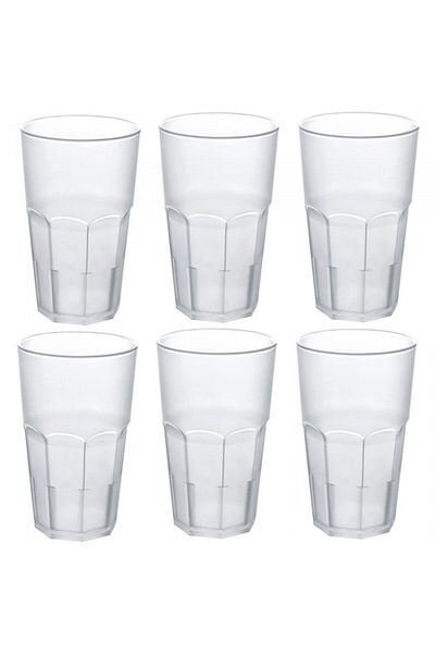 Raki Set 6 pahare mat policarbonat 450ml