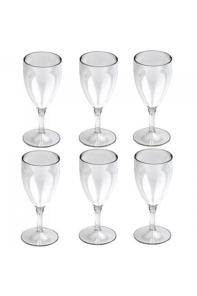 Raki Set 6 pahare pentru vin policarbonat 230ml PREMIUM