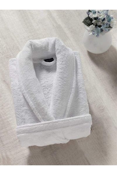 pamuklu Cotton Bathrobe, White