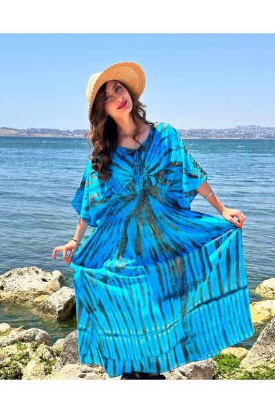 Gönülden Tasarım ROCHIE ETNICĂ PONCHO LUNGĂ CU ARIPI CU MODEL