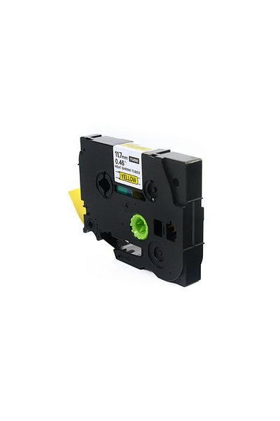 JetWorld Taśma Czarny na Żółtym Zamiennik Brother 12mm x 1.5m HSe-631 (HSE631, HS-631,