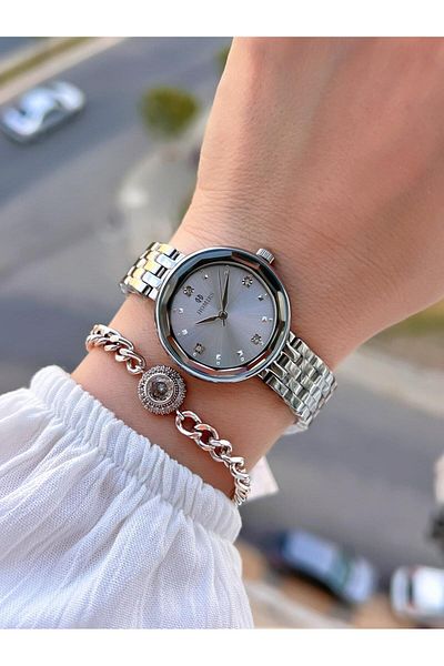Homies Steel Cord 2 Years Warranty 30 Mt Water Resistant Women Wrist Watch+Bracelet Hm.B255005S.1.1