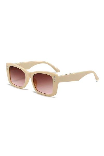 Toz Vintage Druletta Cream Frame Coffee-Pink Glass Vintage & Retro Sunglasses