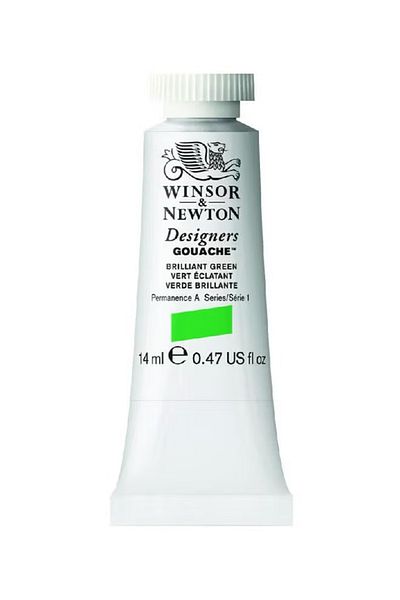 Winsor Newton Designers Gouache Color – Green – 14 ml – Professional Opaque Water-Based Paint