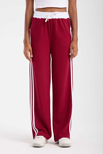 KATALOG BUTİK Yan Çizgili Kadın Bol Paça Jogger Pantolon